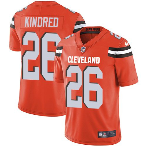 Nike Browns 26 Derrick Kindred Orange Alternate Vapor Untouchable Limited Jersey
