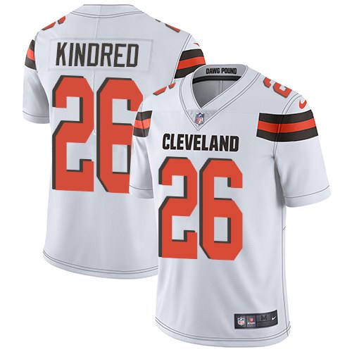 Nike Browns 26 Derrick Kindred White Vapor Untouchable Limited Jersey
