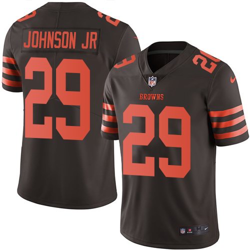 Nike Browns 29 Duke Johnson Jr Brown Color Rush Limited Jersey