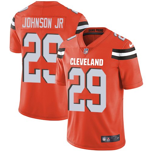 Nike Browns 29 Duke Johnson Jr Orange Vapor Untouchable Limited Jersey