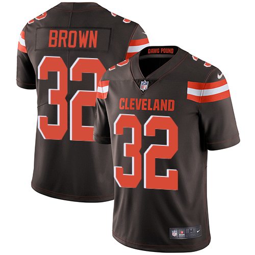 Nike Browns 32 Jim Brown Brown Youth Vapor Untouchable Limited Jersey