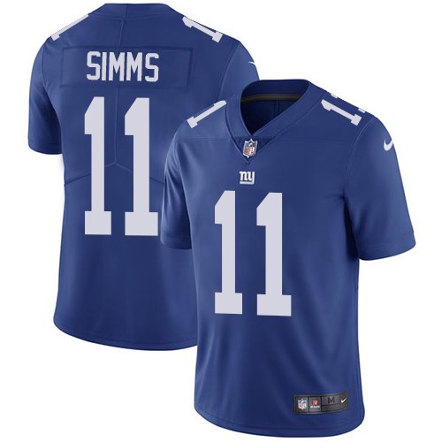 Nike Giants 11 Phil Simms Blue Vapor Untouchable Limited Jersey