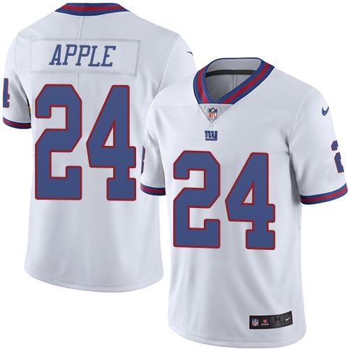 Nike Giants 24 Eli Apple White Youth Color Rush Limited Jersey