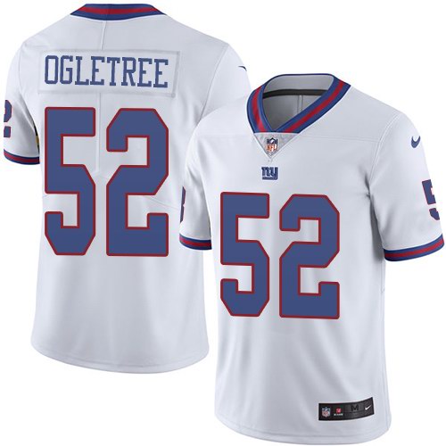 Nike Giants 52 Alec Ogletree White Color Rush Limited Jersey