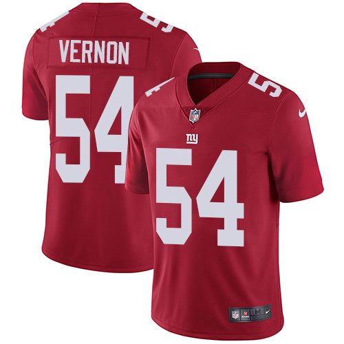 Nike Giants 54 Olivier Vernon Red Youth Vapor Untouchable Limited Jersey