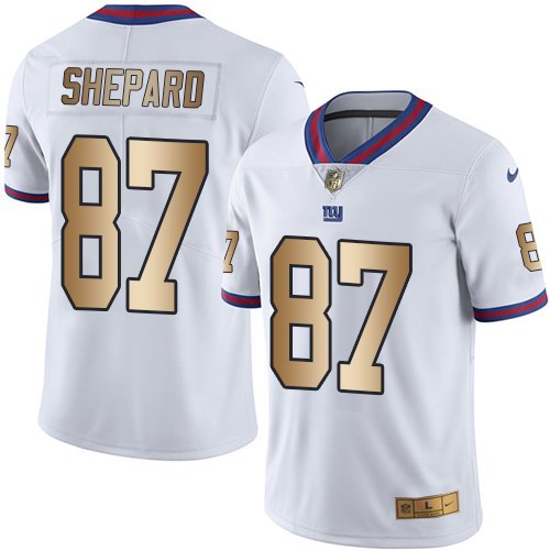 Nike Giants 87 Sterling Shepard White Gold Youth Color Rush Jersey