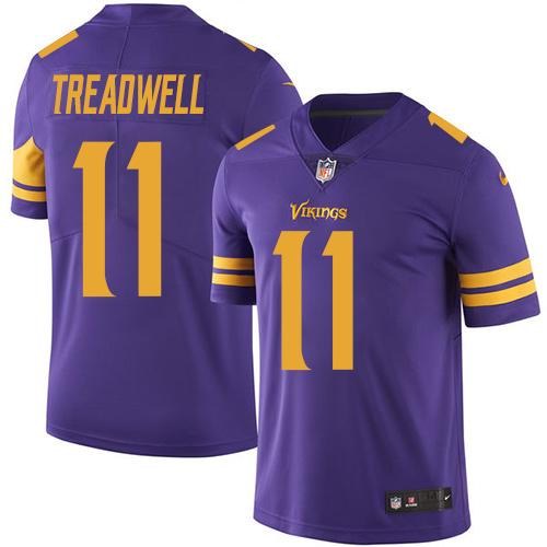 Nike Vikings 11 Laquon Treadwell Purple Youth Color Rush Limited Jersey