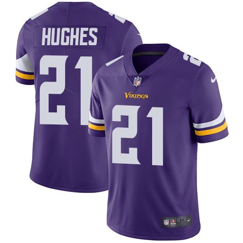 Nike Vikings 21 Mike Hughes Purple Vapor Untouchable Limited Jersey