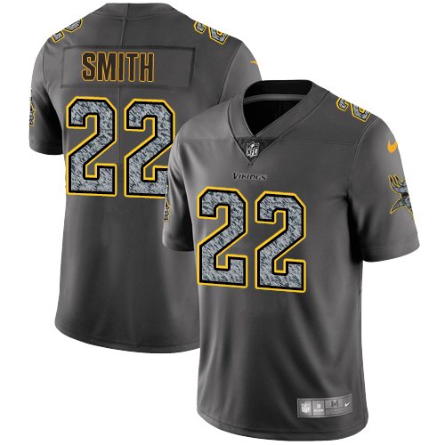 Nike Vikings 22 Harrison Smith Gray Static Youth Vapor Untouchable Limited Jersey