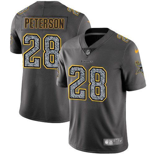 Nike Vikings 28 Adrian Peterson Gray Static Youth Vapor Untouchable Limited Jersey