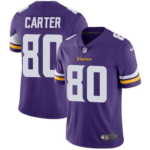 Nike Vikings 80 Cris Carter Purple Youth Vapor Untouchable Limited Jersey