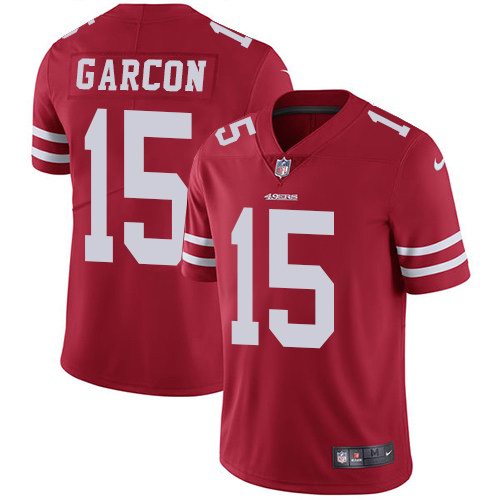 Nike 49ers 15 Pierre Garcon Red Vapor Untouchable Limited Jersey