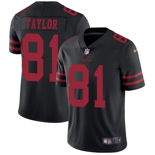 Nike 49ers 81 Trent Taylor Black Youth Vapor Untouchable Limited Jersey