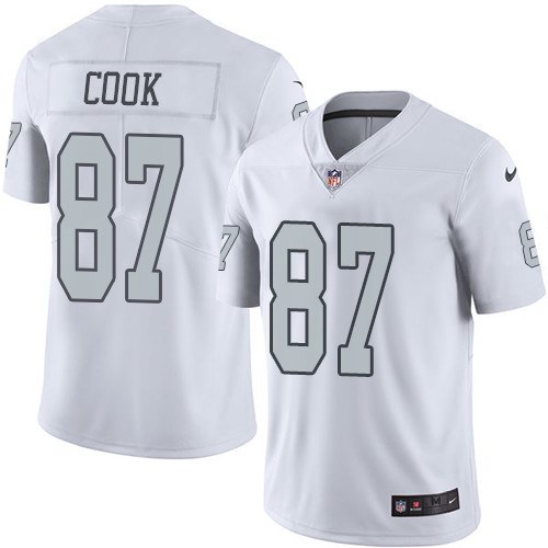 Nike Raiders 87 Jared Cook White Youth Color Rush Limited