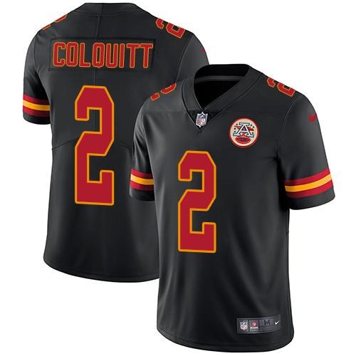 Nike Chiefs 2 Dustin Colquitt Black Youth Vapor Untouchable Limited Jersey