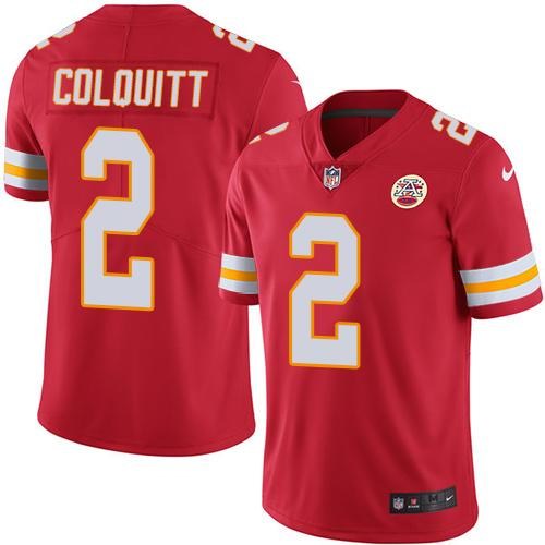 Nike Chiefs 2 Dustin Colquitt Red Youth Vapor Untouchable Limited Jersey