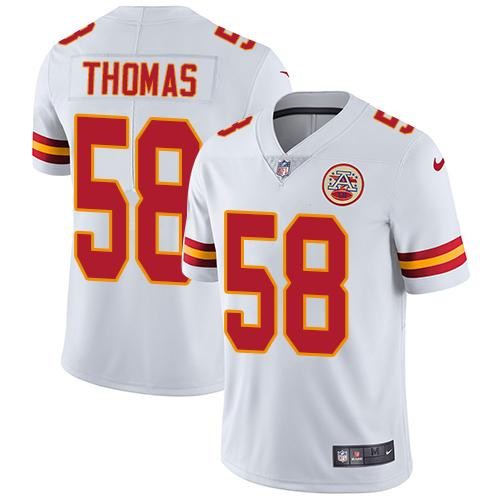 Nike Chiefs 58 Derrick Thomas White Youth Vapor Untouchable Limited Jersey