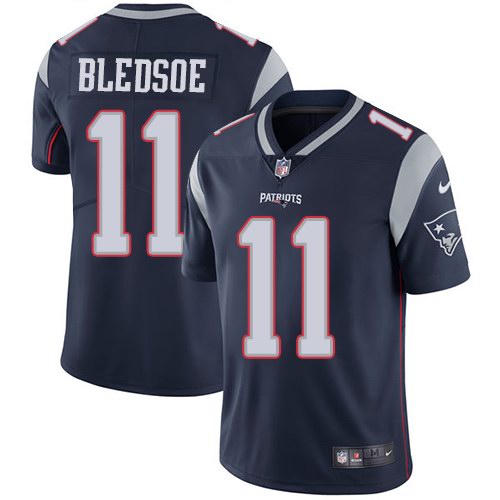 Nike Patriots 11 Drew Bledsoe Navy Youth Vapor Untouchable Limited Jersey