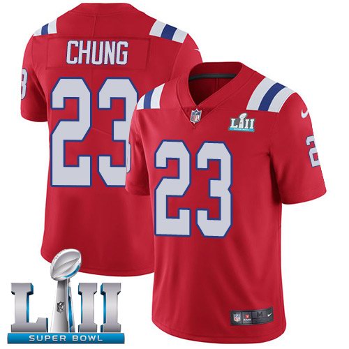 Nike Patriots 23 Patrick Chung Red Alternate 2018 Super Bowl LII Youth Vapor Untouchable Limited Jersey