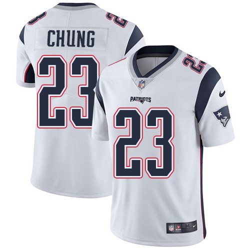 Nike Patriots 23 Patrick Chung White Youth Vapor Untouchable Limited Jersey