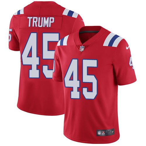 Nike Patriots 45 Donald Trump Red Alternate Youth Vapor Untouchable Limited Jersey