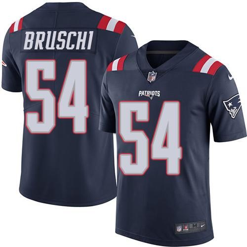 Nike Patriots 54 Tedy Bruschi Navy Color Rush Limited Jersey