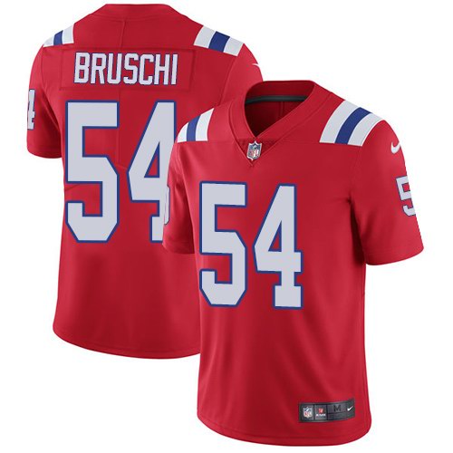 Nike Patriots 54 Tedy Bruschi Red Alternate Youth Vapor Untouchable Limited Jersey
