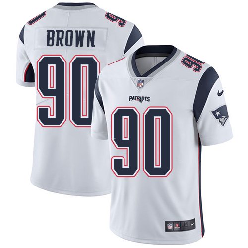 Nike Patriots 90 Malcom Brown 90 Malcom Brown White Vapor Untouchable Limited Jersey