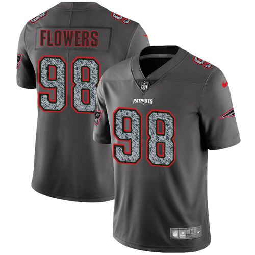 Nike Patriots 98 Trey Flowers Gray Static Youth Vapor Untouchable Limited Jersey