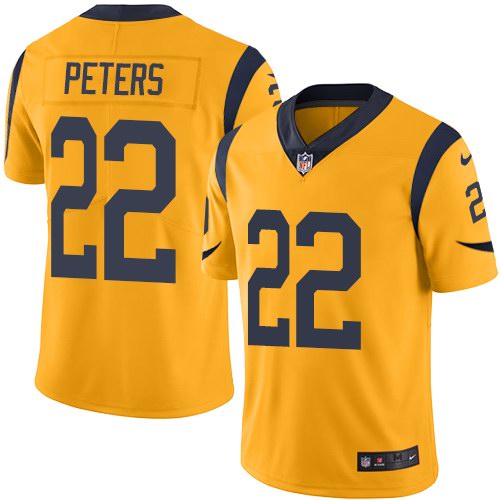 Nike Rams 22 Marcus Peters Gold Youth Color Rush Limited Jersey
