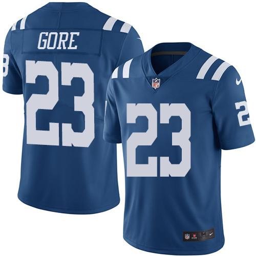 Nike Colts 23 Frank Gore Royal Youth Color Rush Limited Jersey