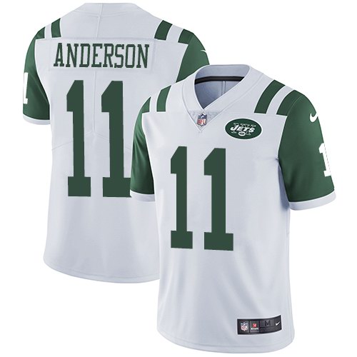 Nike Jets 11 Robby Anderson White Youth Vapor Untouchable Limited Jersey