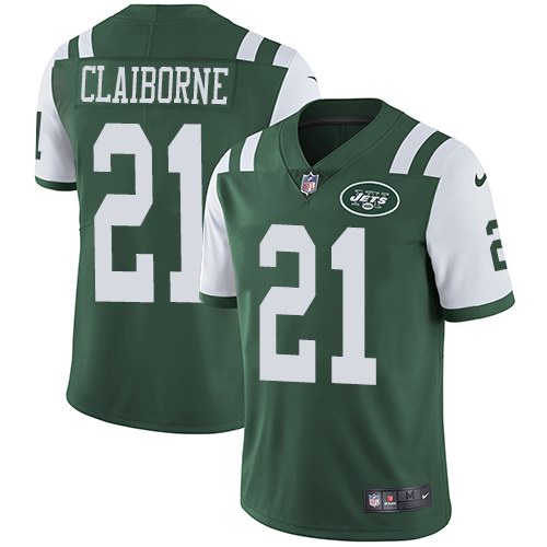 Nike Jets 21 Morris Claiborne Green Youth Vapor Untouchable Limited Jersey