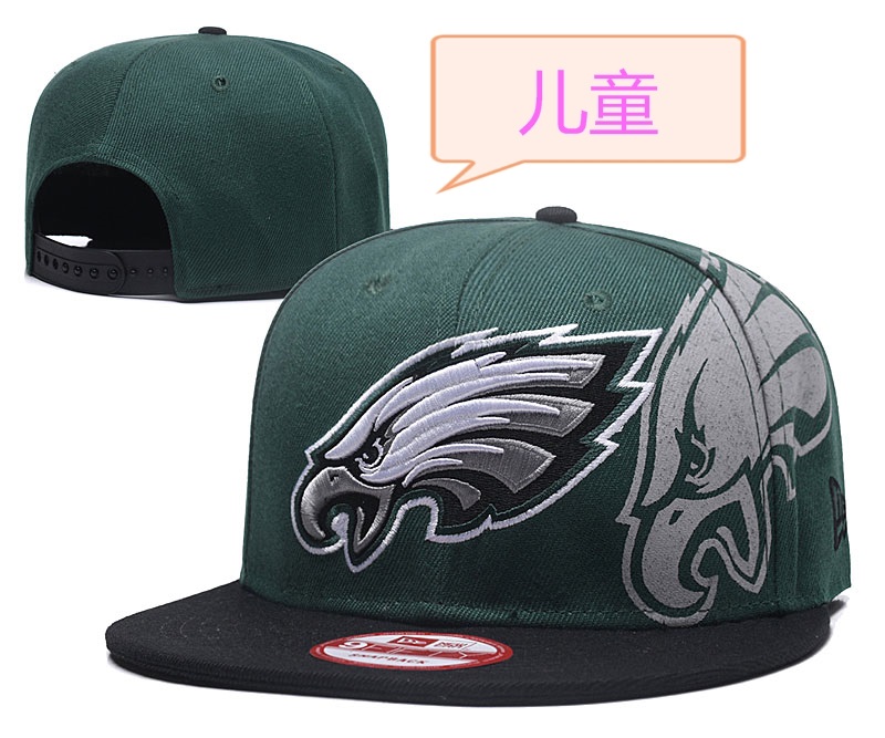 Eagles Team Logo Green Youth Adjustable Hat GS
