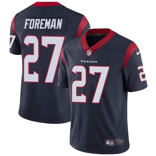 Nike Texans 27 D'Onta Foreman Navy Youth Vapor Untouchable Limited Jersey