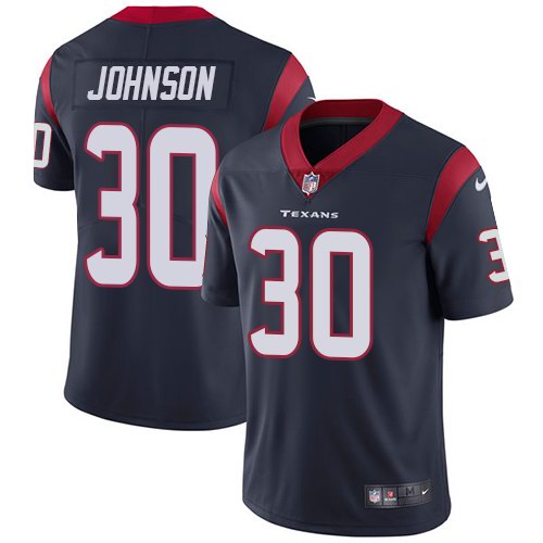 Nike Texans 30 Kevin Johnson Navy Youth Vapor Untouchable Limited Jersey