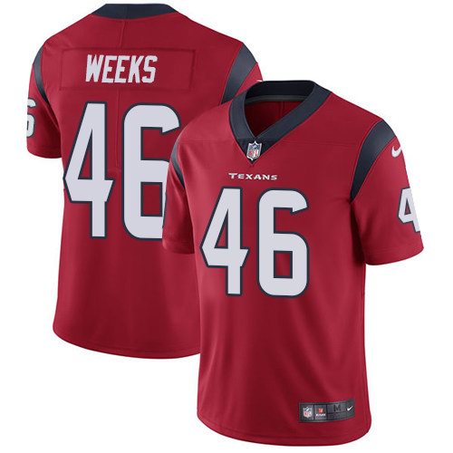 Nike Texans 46 Jon Weeks Red Youth Vapor Untouchable Limited Jersey
