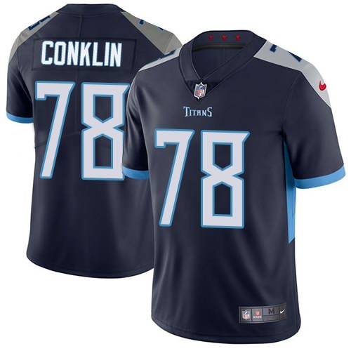 Nike Titans 78 Jack Conklin Navy New 2018 Youth Vapor Untouchable Limited Jersey