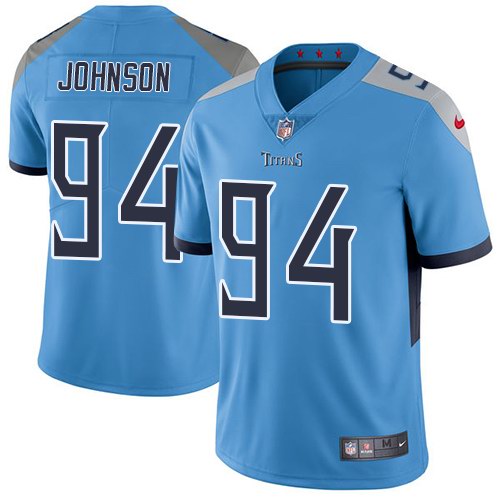 Nike Titans 94 Austin Johnson Light Blue New 2018 Youth Vapor Untouchable Limited Jersey