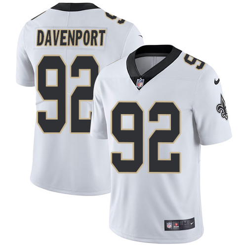 Nike Saints 92 Marcus Davenport White Vapor Untouchable Limited Jersey