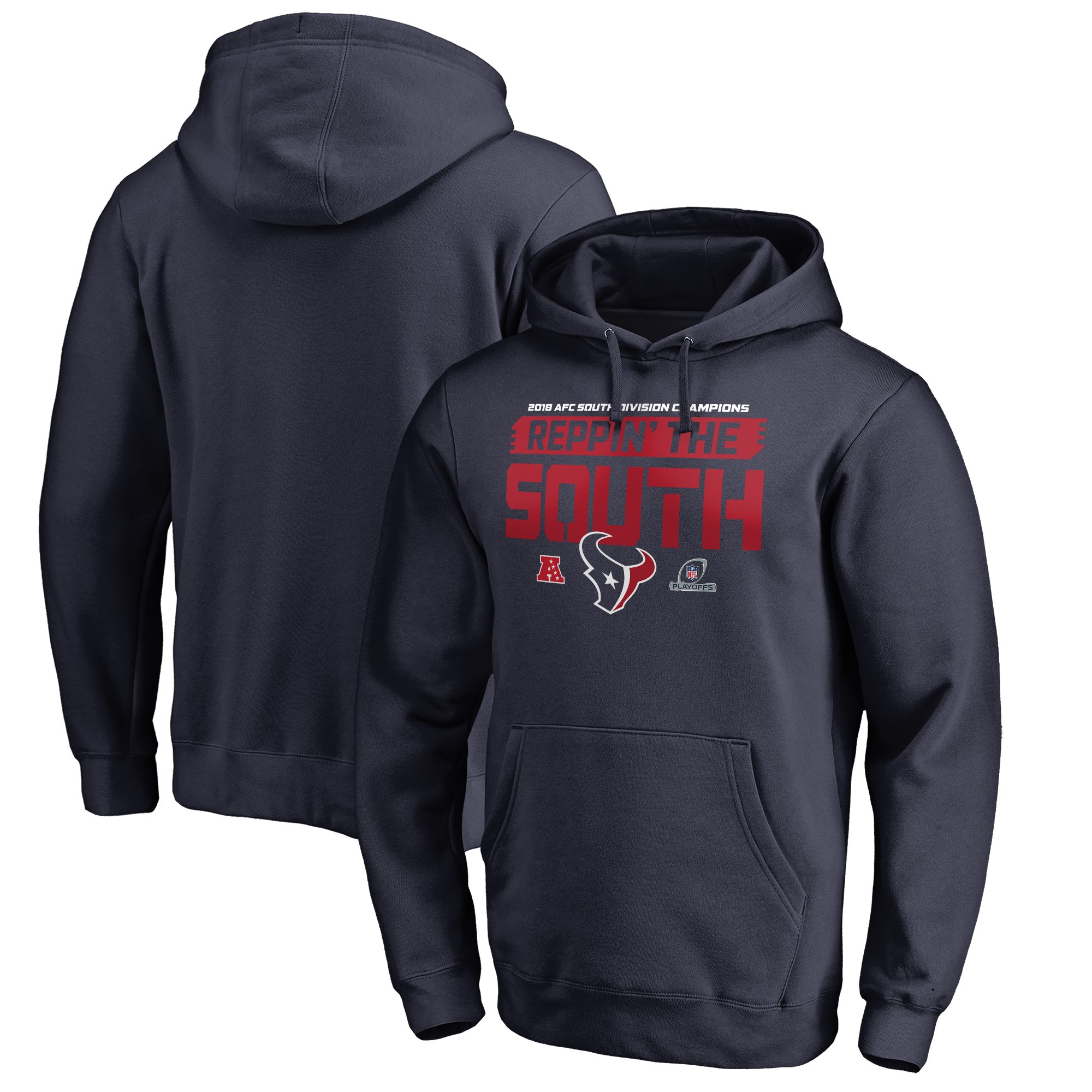 Texans Navy 2018 NFL Playoffs Reppin' The South Men's Pullover Hoodie