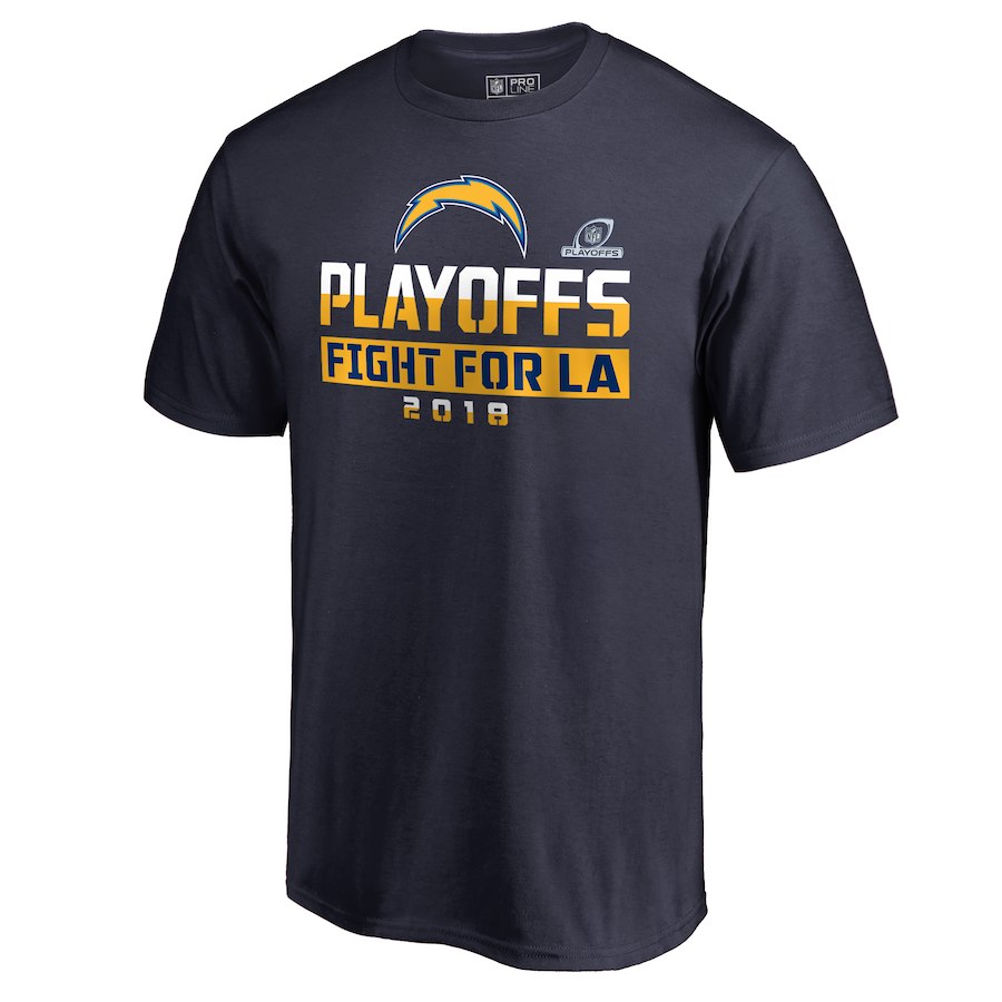 Chargers Navy 2018 NFL Playoffs Fight Men's T-Shirt