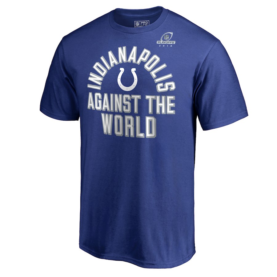 Colts Blue 2018 NFL Playoffs Against The World Men's T-Shirt
