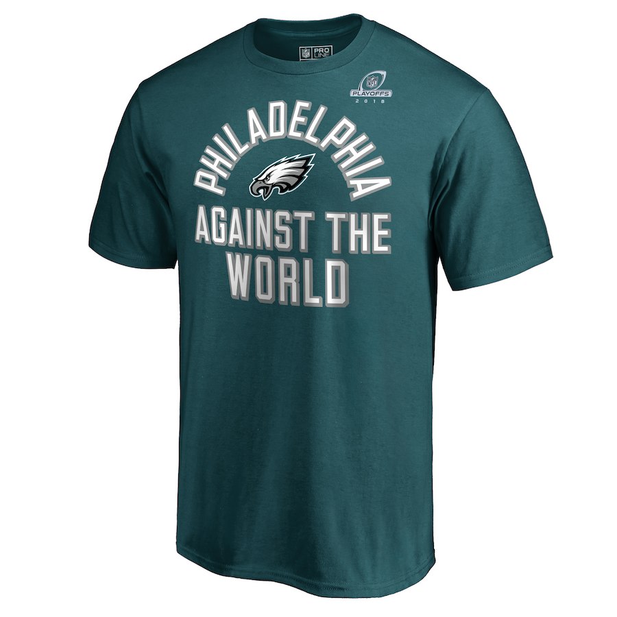 Eagles Green 2018 NFL Playoffs Against The World Men's T-Shirt