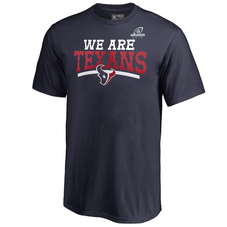 Texans Navy 2018 NFL Playoffs We Are Texans Men's T-Shirt