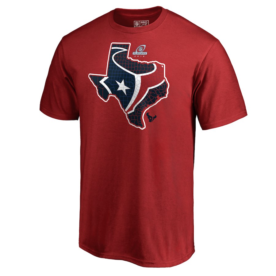 Texans Red 2018 NFL Playoffs Men's T-Shirt