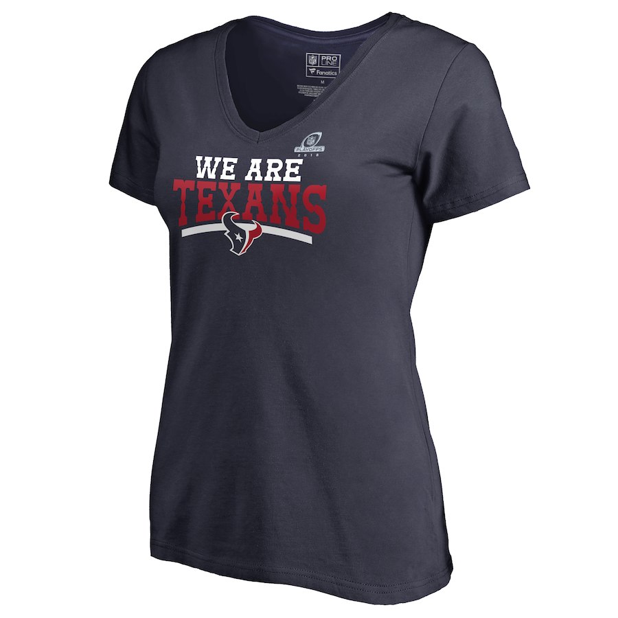 Texans Navy Women's 2018 NFL Playoffs We Are Texans T-Shirt