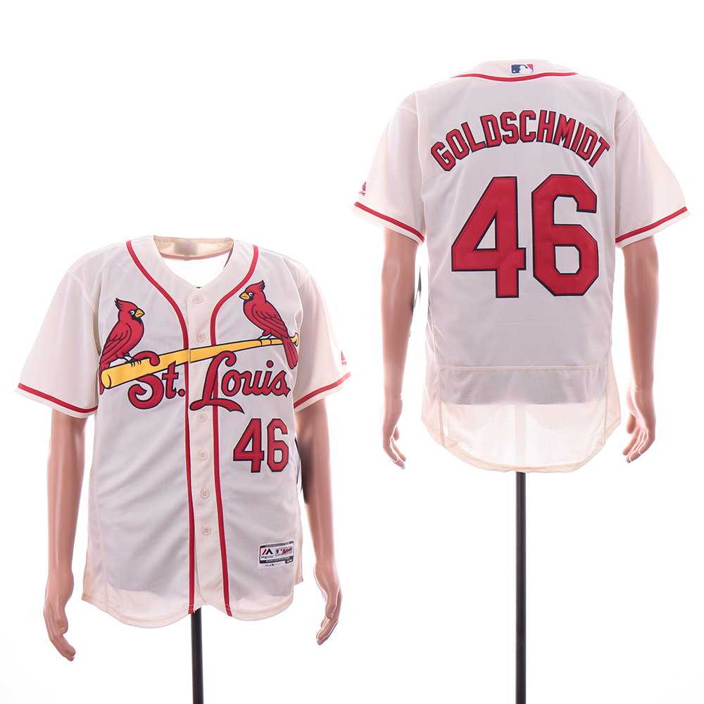 Cardinals 46 Paul Goldschmidt Cream Flexbase Jersey