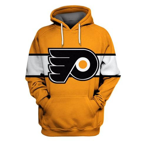 Flyers Gold All Stitched Hooded Sweatshirt