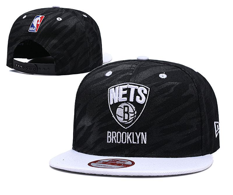 Brooklyn Nets Team Logo Black Adjustable Hat LH